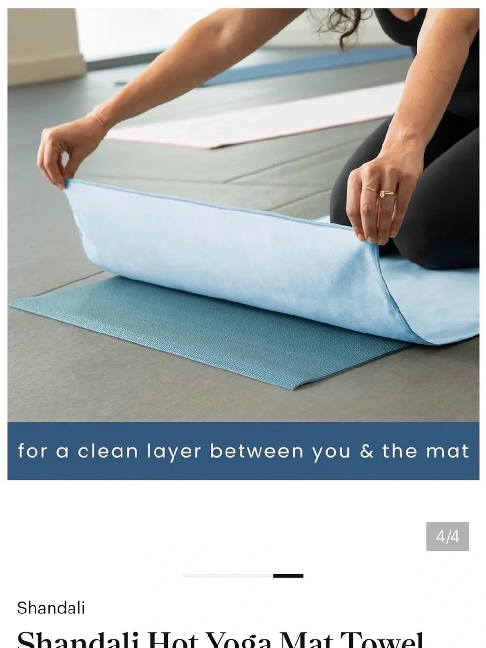 Light Blue Hot Yoga Mat Towel